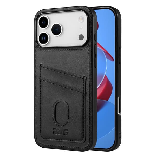 Case with Card Slots PU-leather iPhone 18 Pro Max, iPhone 17 Pro Max - Black