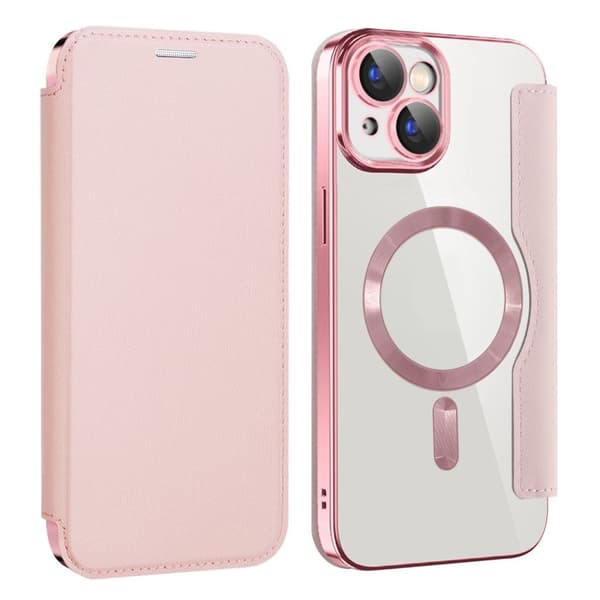 AMORUS iPhone 15 Cover with MagSafe - Pink