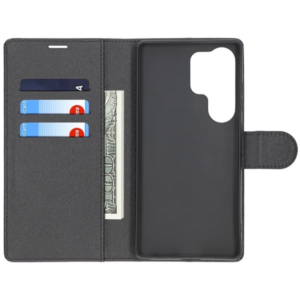 Samsung Galaxy S25 Ultra Wallet Case with Stand - Black