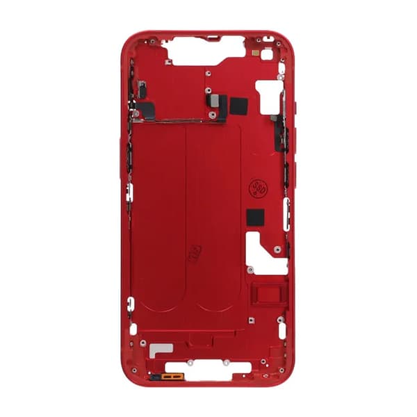 iPhone 14 Back Cover Middle Frame OEM Red With Small Parts