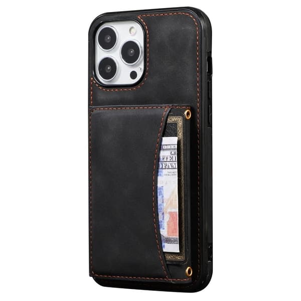 iPhone 13 Pro Max case with card slot - Black