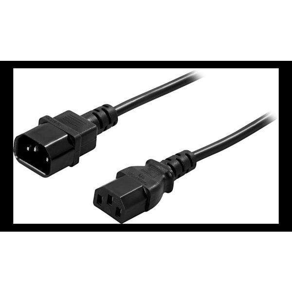 Extension cable PC & display 0.5m - black