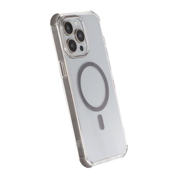 iPhone 15 Pro Rvelon Mobile Case Magnet with Edge Protection - Gray