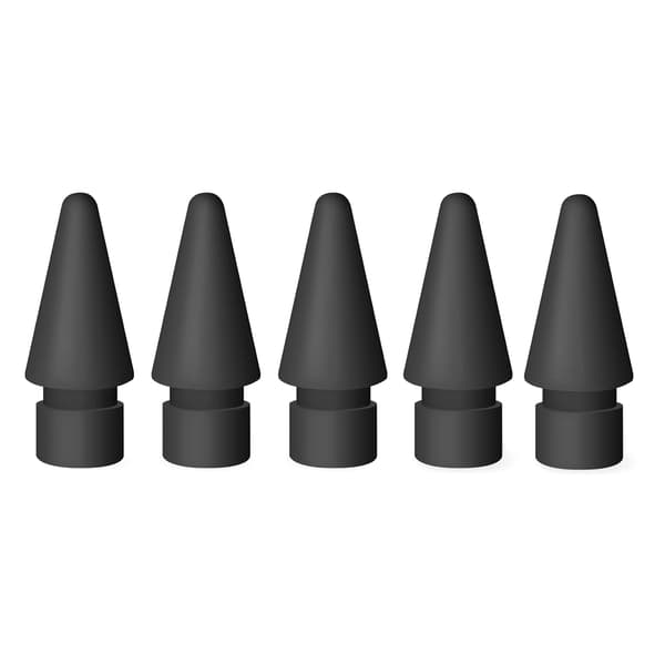 Apple Pencil 1 and 2 - 5 Black Tips - Upgraded