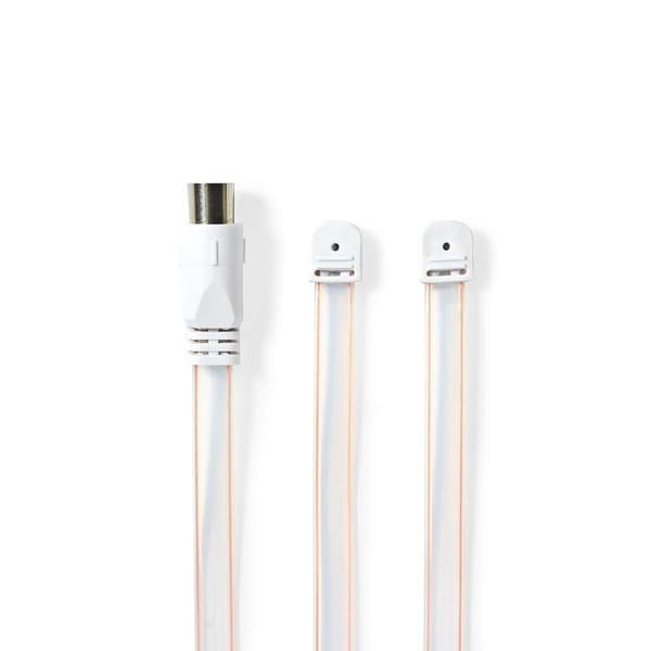 Nedis coaxial cable, 50 Ohm, 1.9m - White
