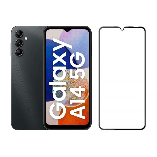 Skärmskydd Samsung Galaxy A14 (4G/5G) - 3D Härdat Glas - Svart
