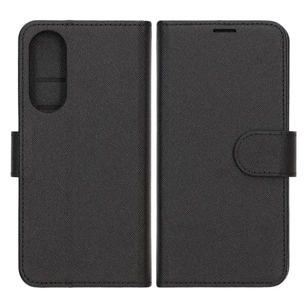 Wallet Case with Stand for Samsung Galaxy S25 Edge - Black