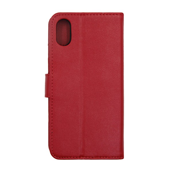 iPhone X/XS Plånboksfodral Magnet Läder med Stativ G-SP - Röd
