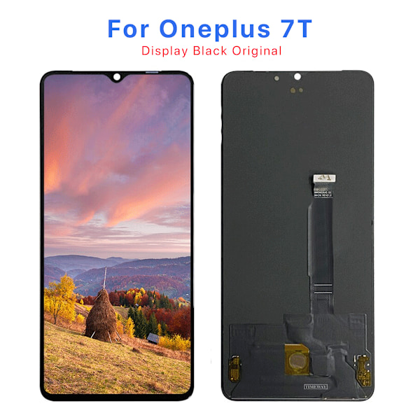 OnePlus 7T Skärm/Display - Svart
