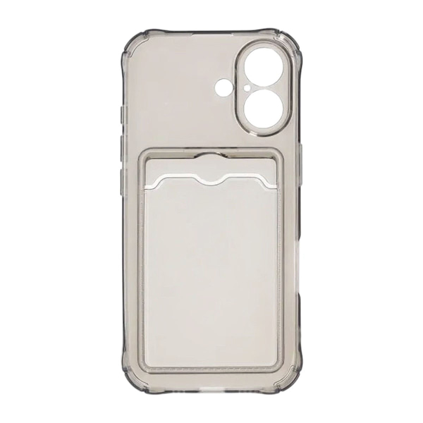 Shockproof Mobile Case with Card Holder for iPhone 17 - Black