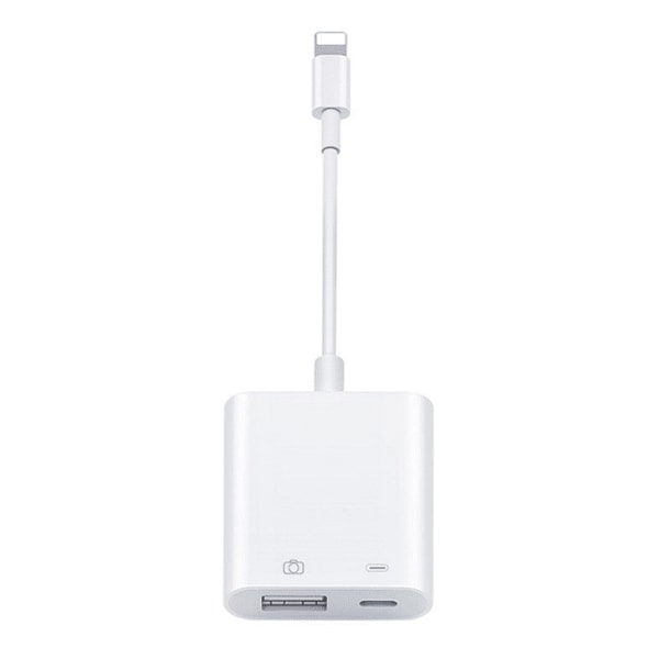 SiGN Lightning & USB Kamera Adapter 5V, 1A - Vit