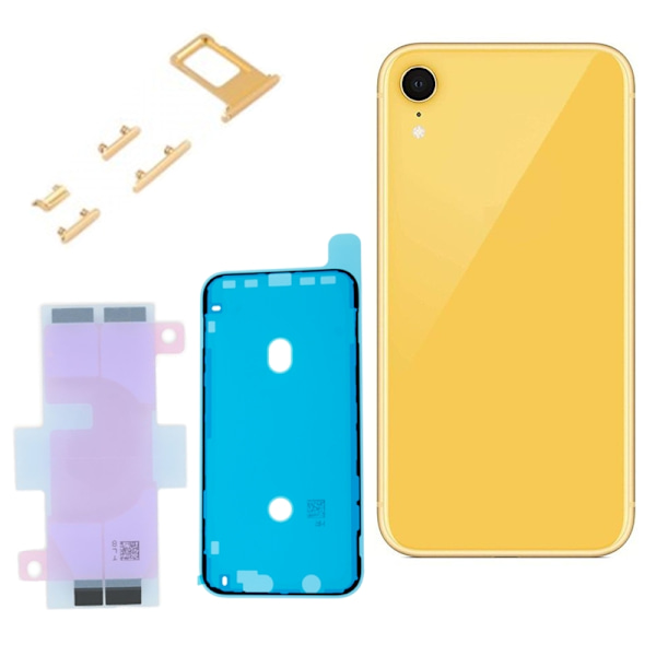 iPhone XR Complete Back Cover with Frame (No Logo) - Yellow