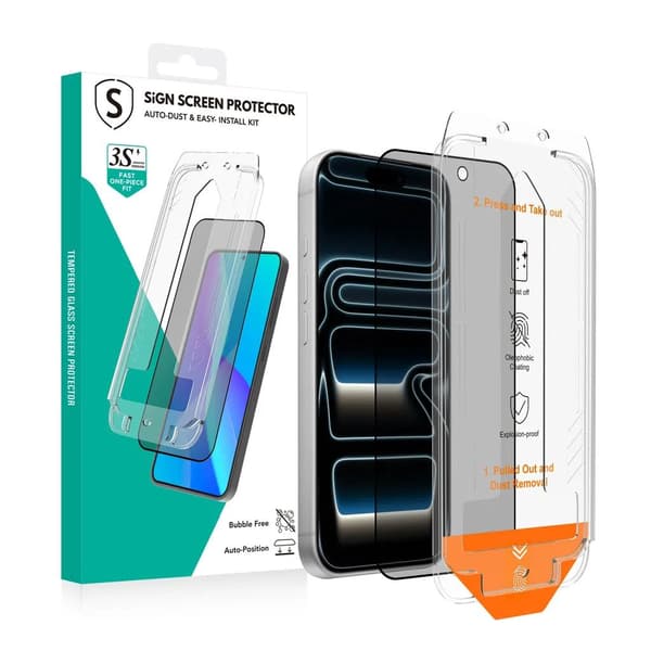 SiGN Privacy Screen Protector iPhone 18 Pro – EZ Apply with dust free applicator