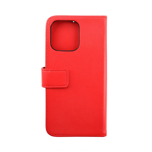 iPhone 14 Pro Plånboksfodral Läder Rvelon - Röd