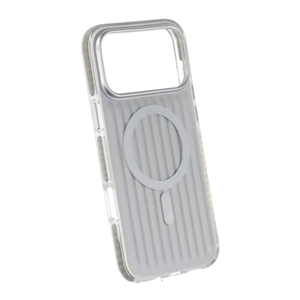Mobilskal Korrugerad Magsafe för iPhone 17 Pro Max - Silver
