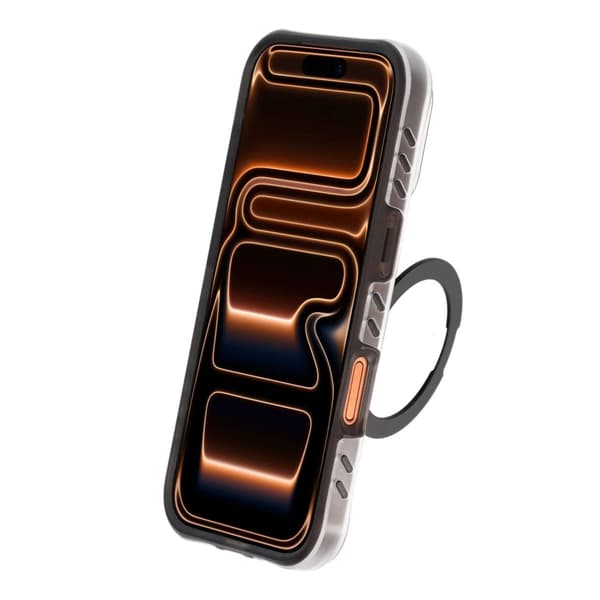 Armor Matte Frosted Magnetic Case with 360° Rotatable Kickstand - iPhone 17 Pro/18 Pro Black