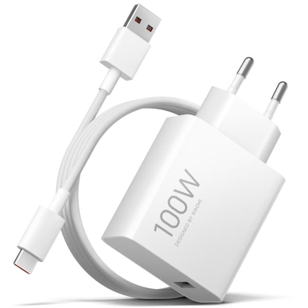 Xiaomi MY-19-ER USB-A Wall Charger 100W with USB-C Cable – White