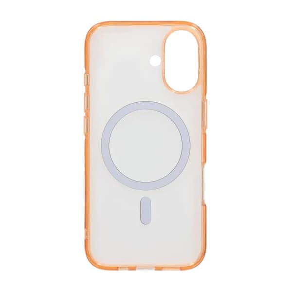 Mobile Case TPU Magsafe for iPhone 17 - Orange Transparent