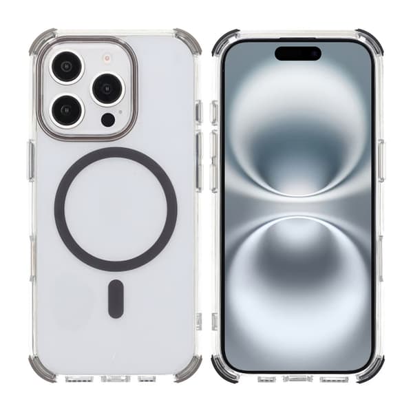 iPhone 16 Pro Rvelon Mobile Case Magnet with Edge Protection - Gray