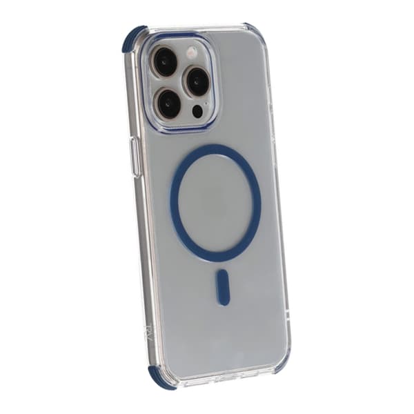 iPhone 15 Pro Max Rvelon Mobilskal Magnet med Kantskydd - Blå