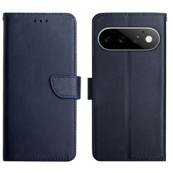 Google Pixel 11 Pro XL Wallet Cover Real Leather Stand - Blue