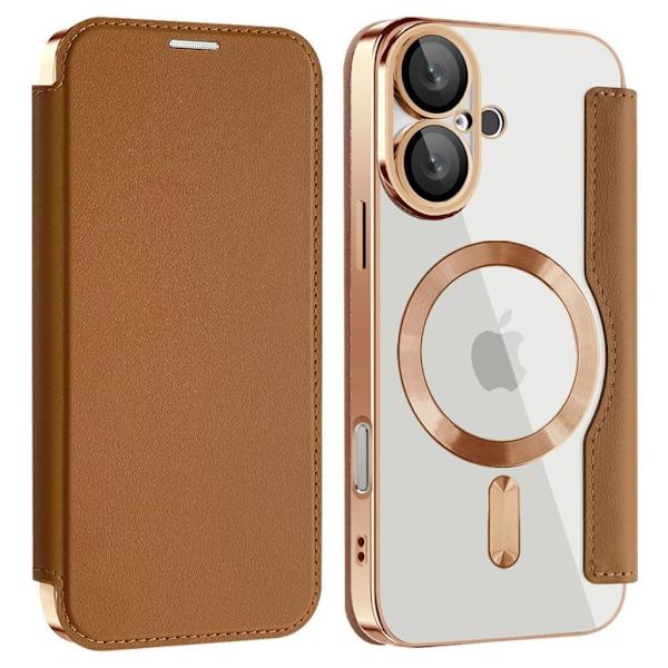 iPhone 16 Cover with card slots - Brown