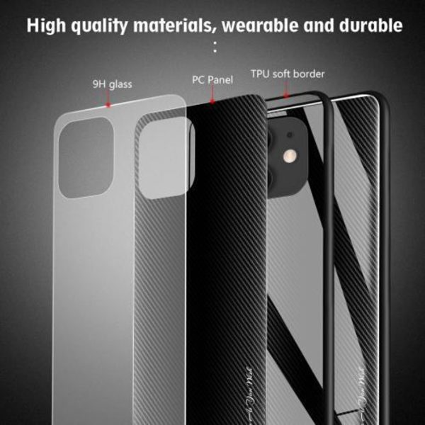 Carbon Fibre Skal för iPhone 12/12 Pro - Svart