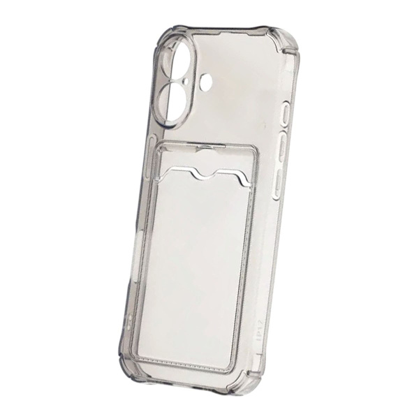 Shockproof Mobile Case with Card Holder for iPhone 17 - Black