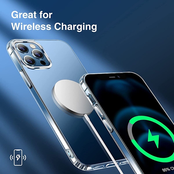iPhone 12 Pro Max Stöttåligt MagSafe Skal - Transparent