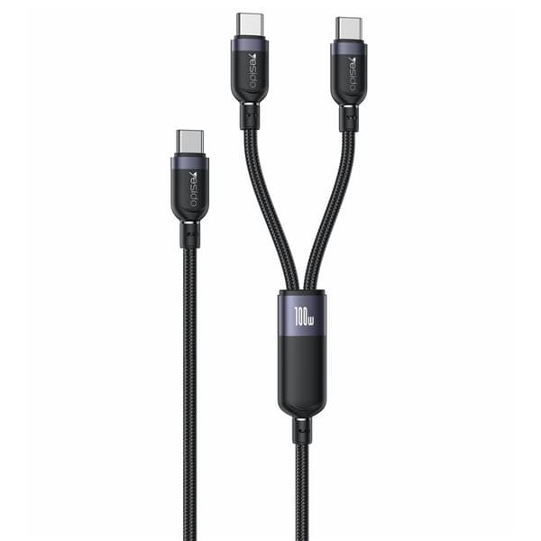 Yesido 2-in-1 USB-C cable to 2x USB-C 100W, 1.2 m