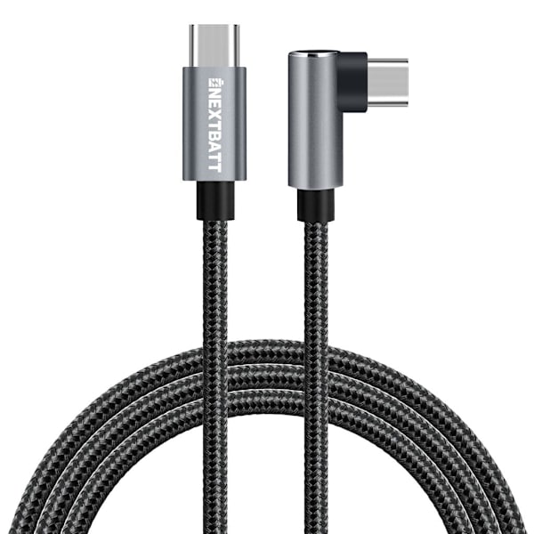 NEXTBATT USB-C to USB-C Angled Cable 60W, 2m - Black