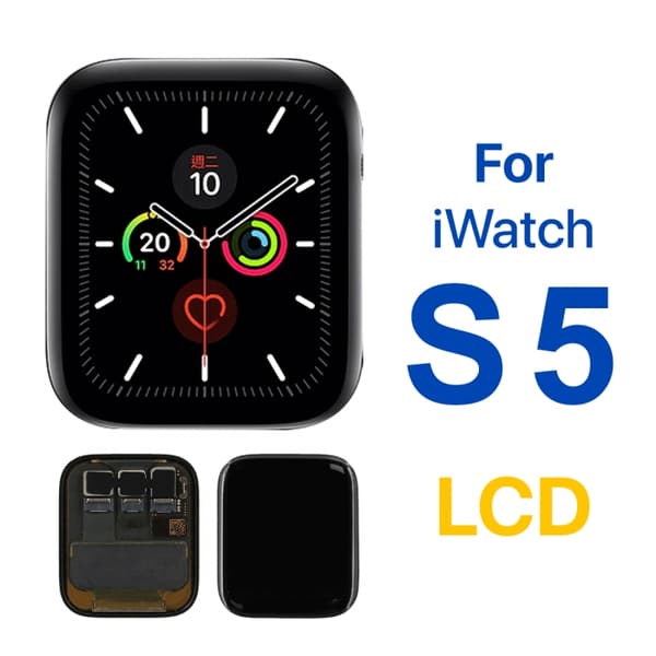 Apple Watch 5 & SE 44mm Skärm med LCD Display - Original Svart