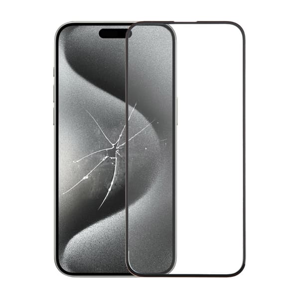 Rvelon iPhone 15 Pro Max Screen Protector - Tempered Glass Aluminum 2.5Dbulk