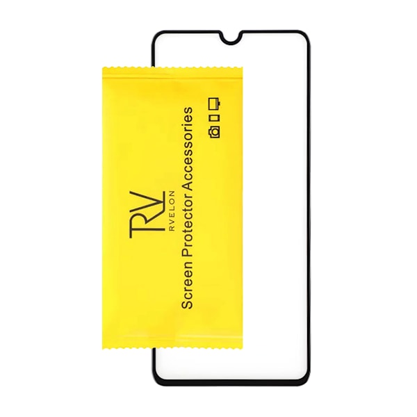 Skärmskydd Samsung A42 5G - 3D Härdat Glas Svart (miljö)