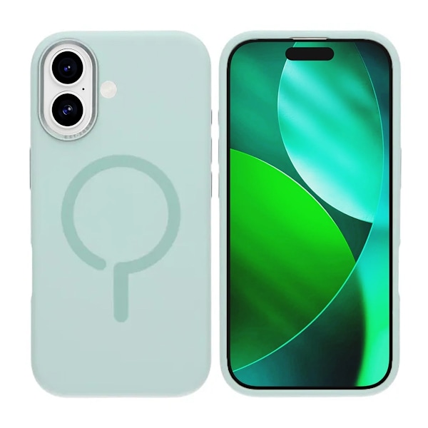 Mobile Case Silicone with Camera Metal Frame for iPhone 17 - Green