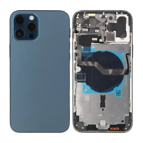 iPhone 12 Pro Max Baksida med Komplett Ram - Blå