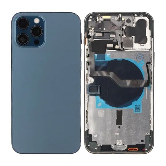 iPhone 12 Pro Max Baksida med Komplett Ram - Blå Svart