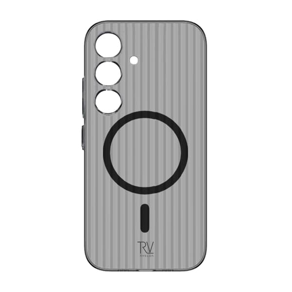 Samsung Galaxy S24 Plus Mobile Case Corrugated with Magnet Rvelon - Grey