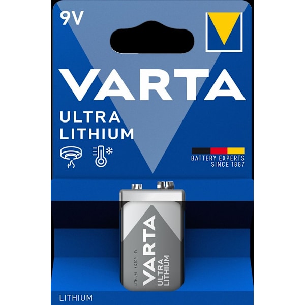 VARTA Ultra Lithium 9V battery