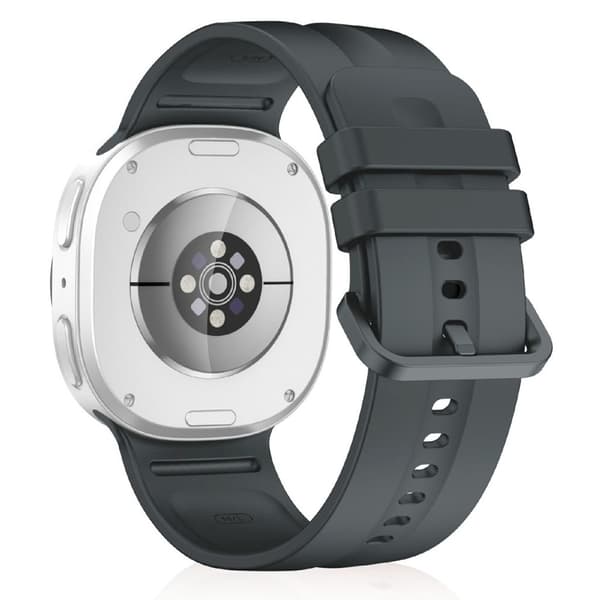 Samsung Galaxy Watch9/8/8 Classic Solid Color Silicone Watch Band L - Dark Gray