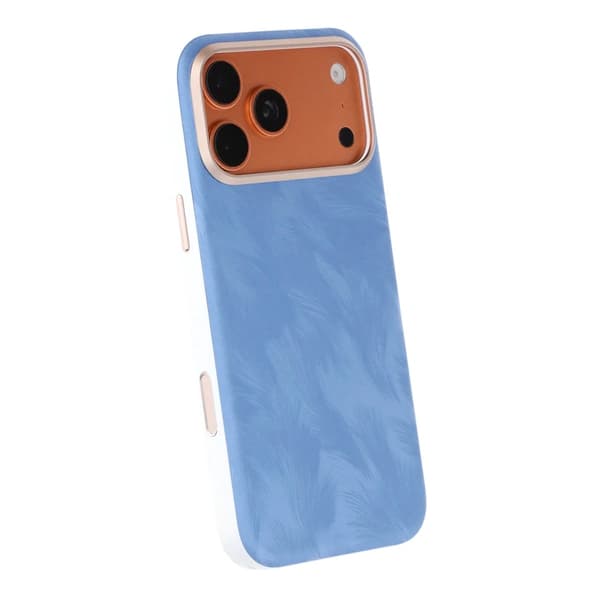 Mobilskal med plumartad textur för iPhone 17 Pro Max och iPhone 18 Pro Max - Blå