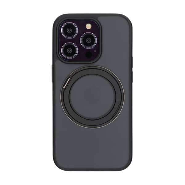 Matte case 360 ​​rotating bracket Mobile Phone Case For iPhone 14 Pro Black