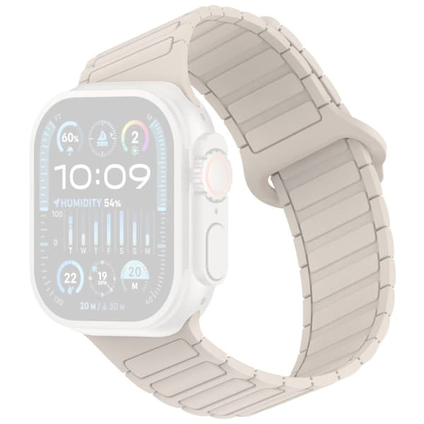 Apple Watch 49/46/44/42mm Silicone Watch Strap Magnetic Loop - White
