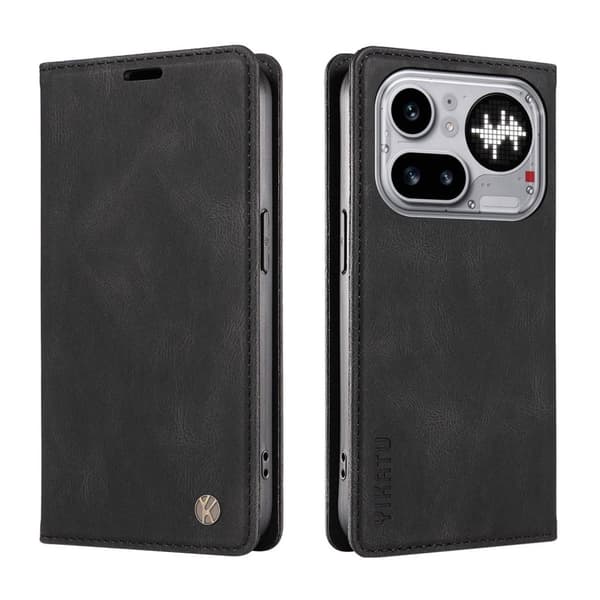 YIKATU Nothing Phone (4a) Pro Wallet Cover PU Leather - Black