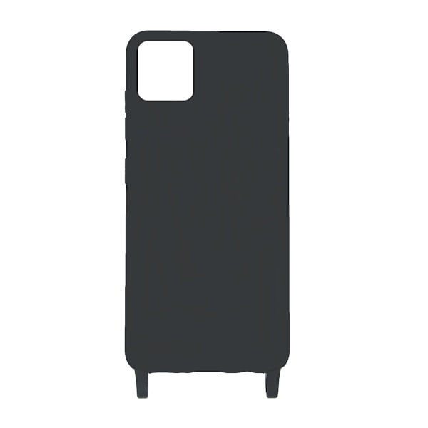iPhone 11 Pro Max Silikonskal med Rem/Halsband - Svart