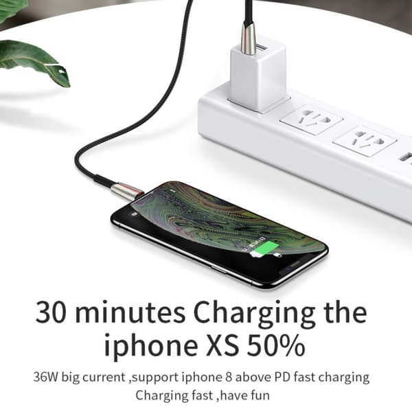 SiGN PD USB-C till Lightning Kabel, 1.2m, 3A, 36W - Svart Svart