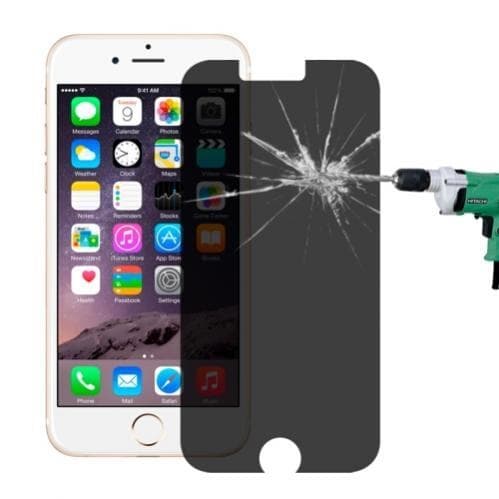 Härdat glas till iPhone 6/6S/7/8/SE 2 med privatfilter Svart