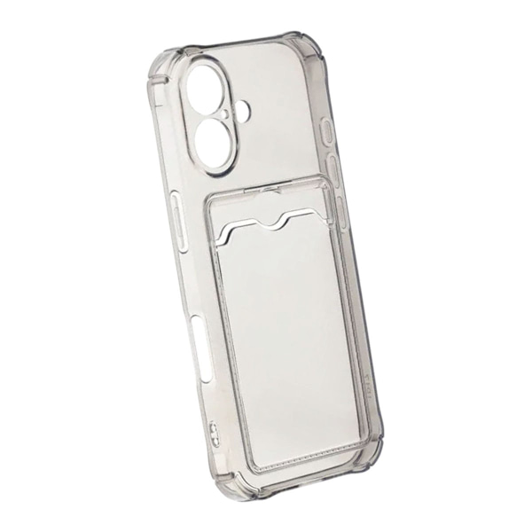 Shockproof Mobile Case with Card Holder for iPhone 17 - Black