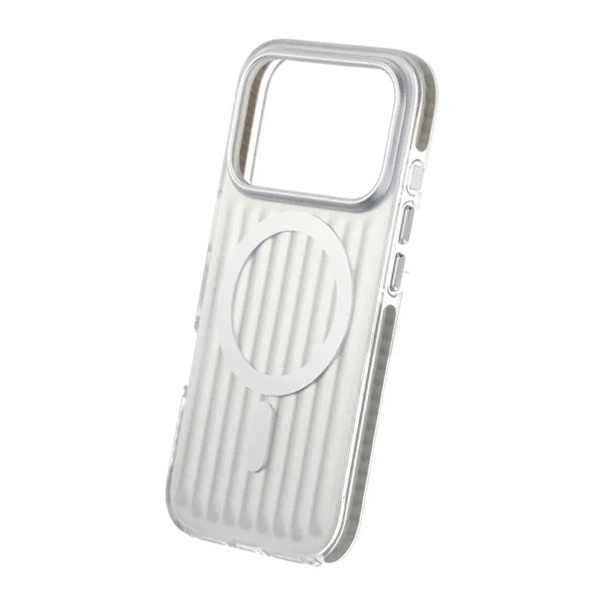 Mobile Case Corrugated Magsafe for iPhone 17 Pro - Silver