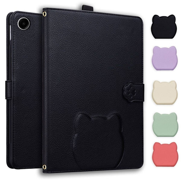 Samsung Galaxy Tab A11 Plus / Tab A9 Plus Wallet Cover Stand – Black